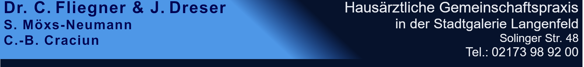 Überschrift: Hausärztlichen Gemeinschaftspraxis Stadtgalerie Langenfeld